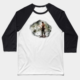 Tomb Raider Painting Baseball T-Shirt